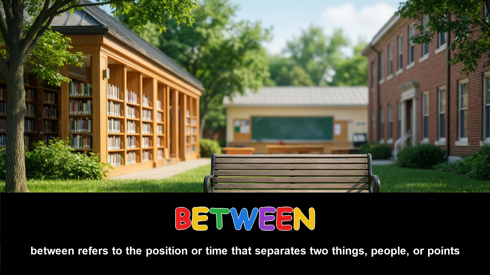 English Illustration for between
